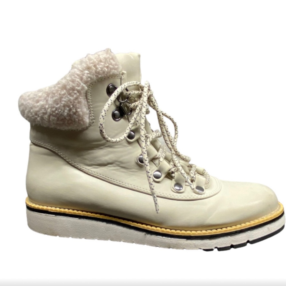 Cream Water resistant lined ankle boots